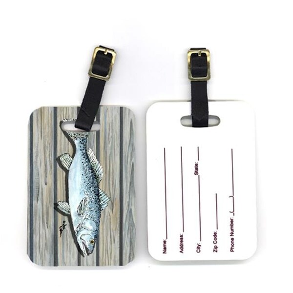 Carolines Treasures Carolines Treasures 8494BT 4 x 2.75 in. Pair of Fish Speckled Trout Luggage Tag 8494BT - main